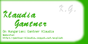 klaudia gantner business card